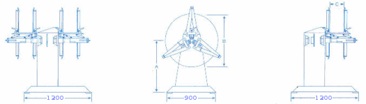 1000kg decoiler dimensions